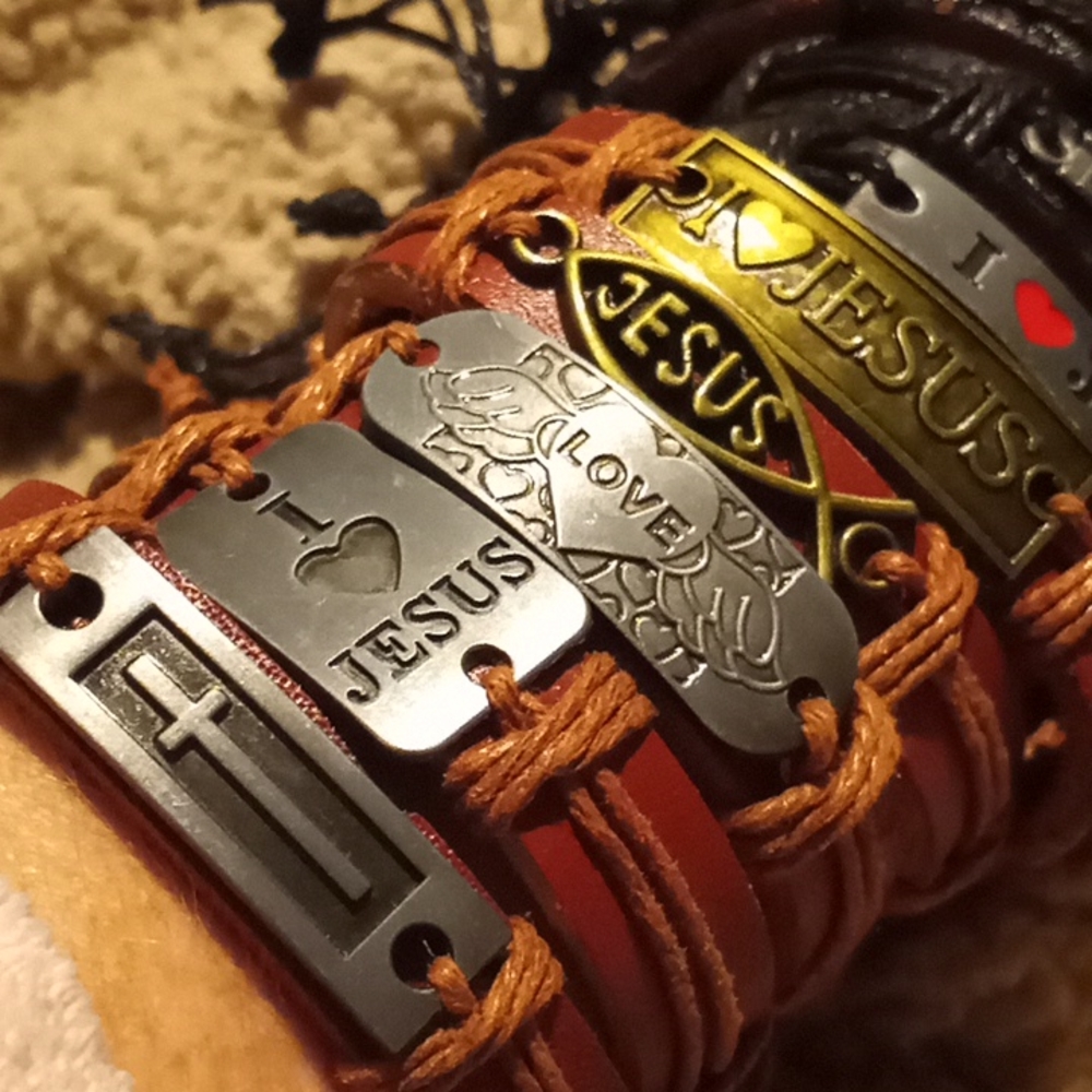 Bulk 10 Religious Jesus Bracelets